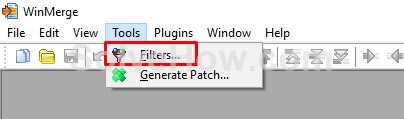 winmerge filter set 01
